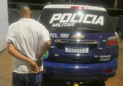 PM de Ribas captura homem com dois mandados de prisão em aberto após tentativa de furto